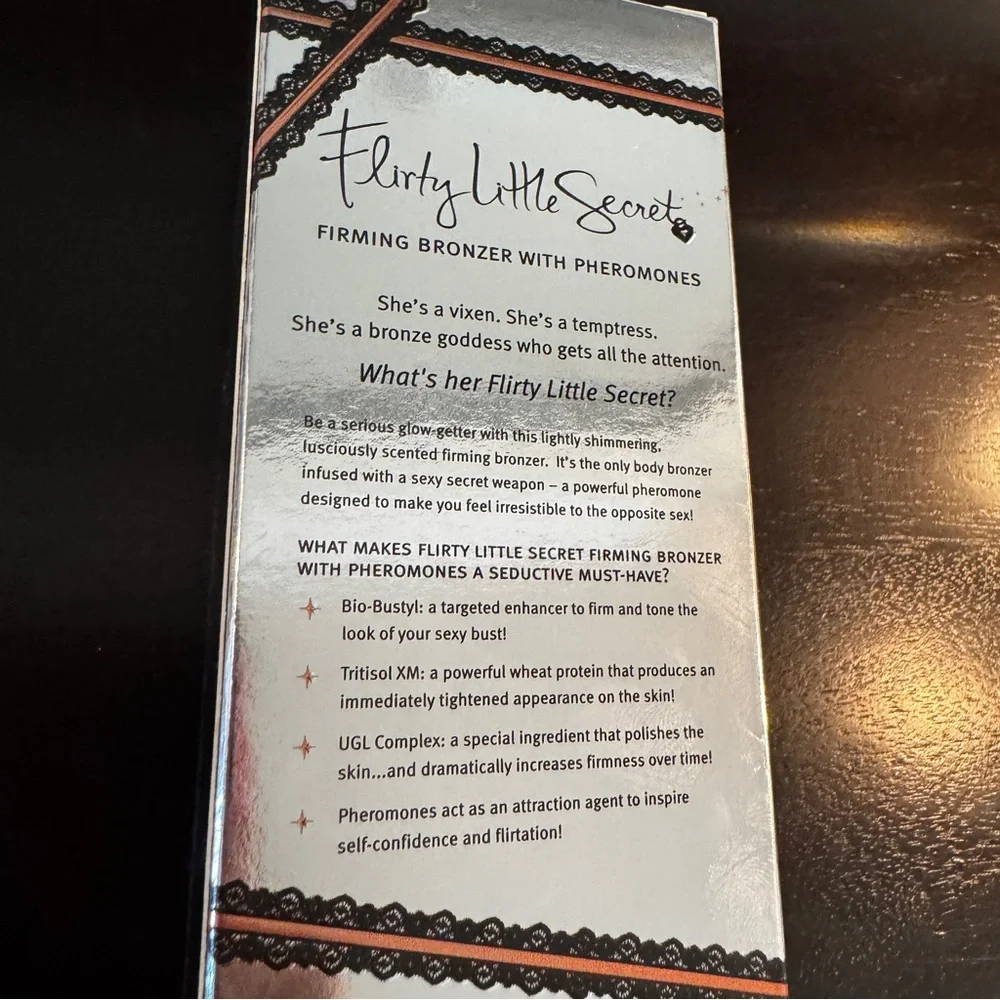 NEW Booty Parlor Flirty Little Secret Firming Bronzer with Pheromones 4.5oz